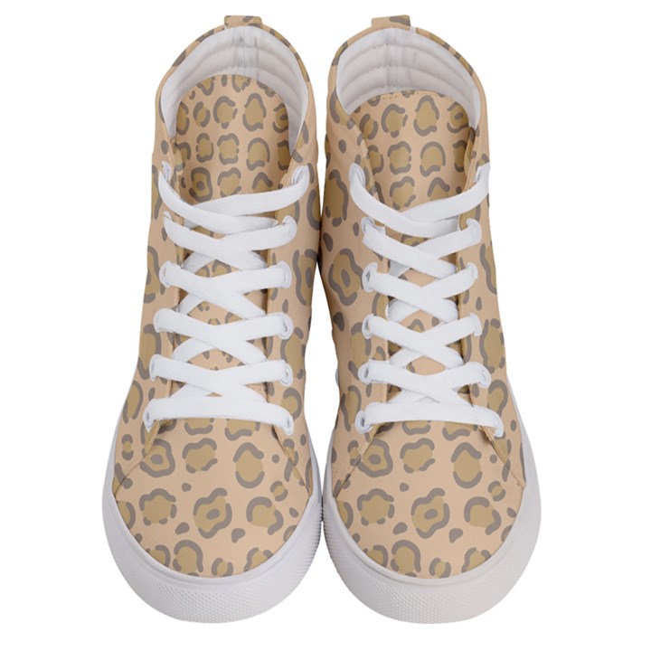 Leopard Print Men s Hi-Top Skate Sneakers