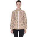 Leopard Print Women s High Neck Windbreaker View1