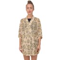 Leopard Print Half Sleeve Chiffon Kimono View1