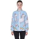 Unicorn Seamless Pattern Background Vector Women s High Neck Windbreaker View1