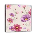 Vector Hand Drawn Cosmos Flower Pattern Mini Canvas 6  x 6  (Stretched) View1