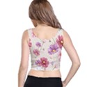 Vector Hand Drawn Cosmos Flower Pattern Crop Top View3