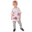 Vector Hand Drawn Cosmos Flower Pattern Kids  Raglan Tee View1