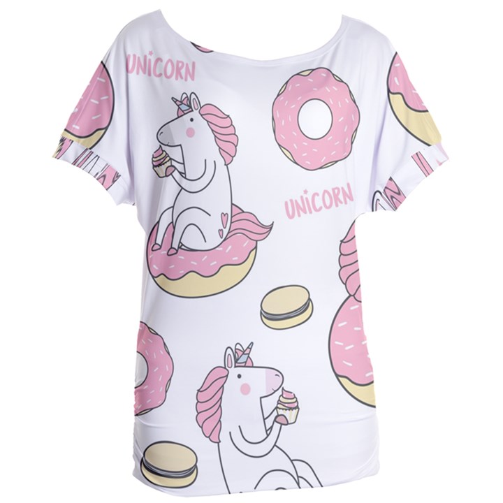 Unicorn Seamless Pattern Background Vector (1) Women s Oversized Tee