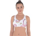 Unicorn Seamless Pattern Background Vector (1) Cross String Back Sports Bra View1