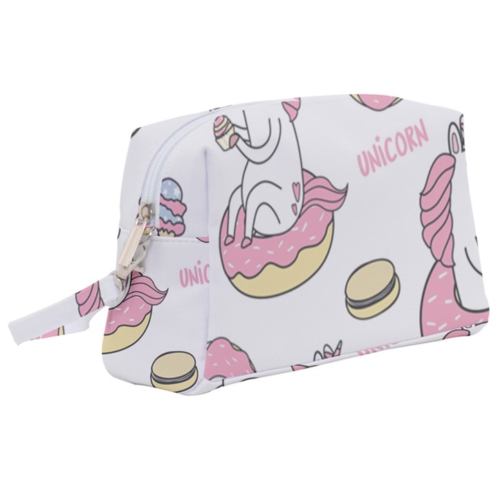 Unicorn Seamless Pattern Background Vector (1) Wristlet Pouch Bag (Large)