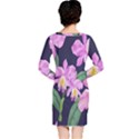 Vector Hand Drawn Orchid Flower Pattern Long Sleeve Nightdress View2