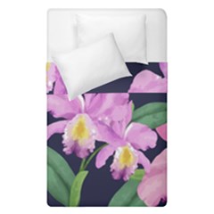 Vector Hand Drawn Orchid Flower Pattern Duvet Cover Double Side (single Size)