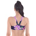 Vector Hand Drawn Orchid Flower Pattern Plunge Bikini Top View2