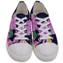 Vector Hand Drawn Orchid Flower Pattern Women s Low Top Canvas Sneakers View1