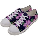 Vector Hand Drawn Orchid Flower Pattern Women s Low Top Canvas Sneakers View2