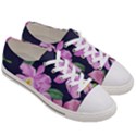 Vector Hand Drawn Orchid Flower Pattern Women s Low Top Canvas Sneakers View3