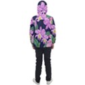 Vector Hand Drawn Orchid Flower Pattern Men s Front Pocket Pullover Windbreaker View2