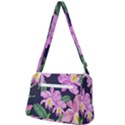 Vector Hand Drawn Orchid Flower Pattern Front Pocket Crossbody Bag View2