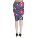 Vector Seamless Flower And Leaves Pattern Midi Wrap Pencil Skirt View2