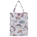 Cute Unicorns With Magical Elements Vector Classic Tote Bag View1