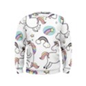 Cute Unicorns With Magical Elements Vector Kids  Sweatshirt View1