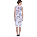 Cute Unicorns With Magical Elements Vector Sleeveless Velvet Midi Dress View2