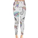 Cute Unicorns With Magical Elements Vector Inside Out Leggings View1