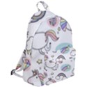 Cute Unicorns With Magical Elements Vector The Plain Backpack View2