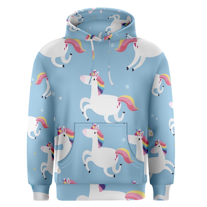 Unicorn Seamless Pattern Background Vector (2) Men s Pullover Hoodie