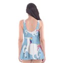 Unicorn Seamless Pattern Background Vector (2) Skater Dress Swimsuit View2