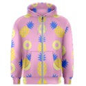 Pop Art Pineapple Seamless Pattern Vector Men s Zipper Hoodie View1