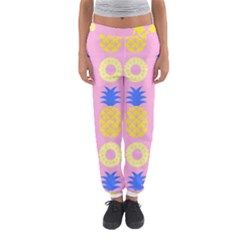 Pop Art Pineapple Seamless Pattern Vector Women s Jogger Sweatpants by Sobalvarro