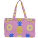 Pop Art Pineapple Seamless Pattern Vector Canvas Work Bag View2