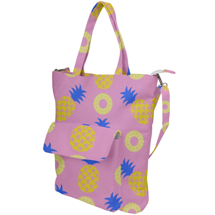 Pop Art Pineapple Seamless Pattern Vector Shoulder Tote Bag