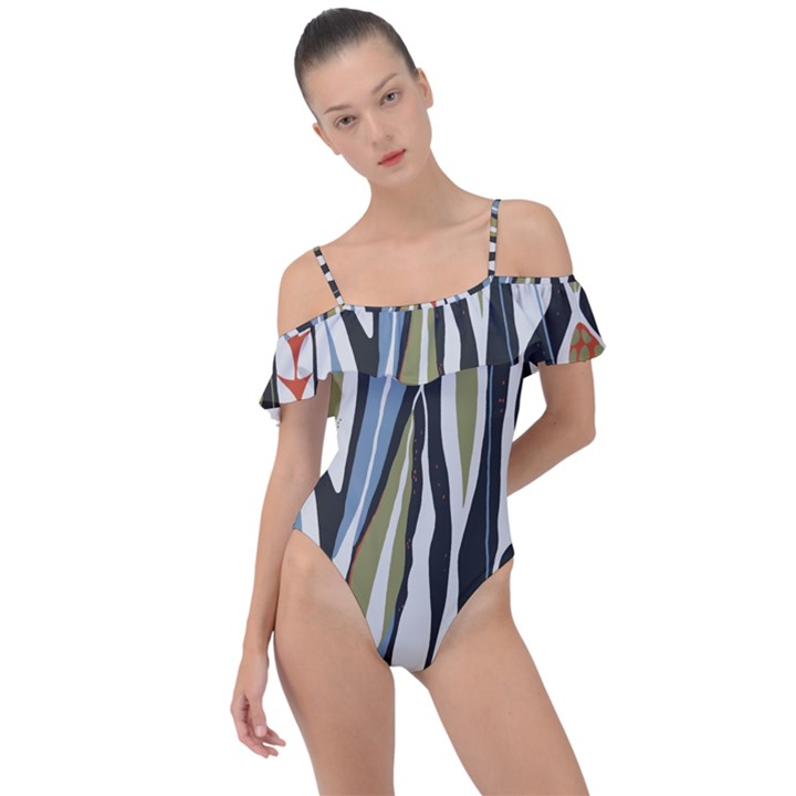 Borastapeter Scandinavian Designers Frill Detail One Piece Swimsuit