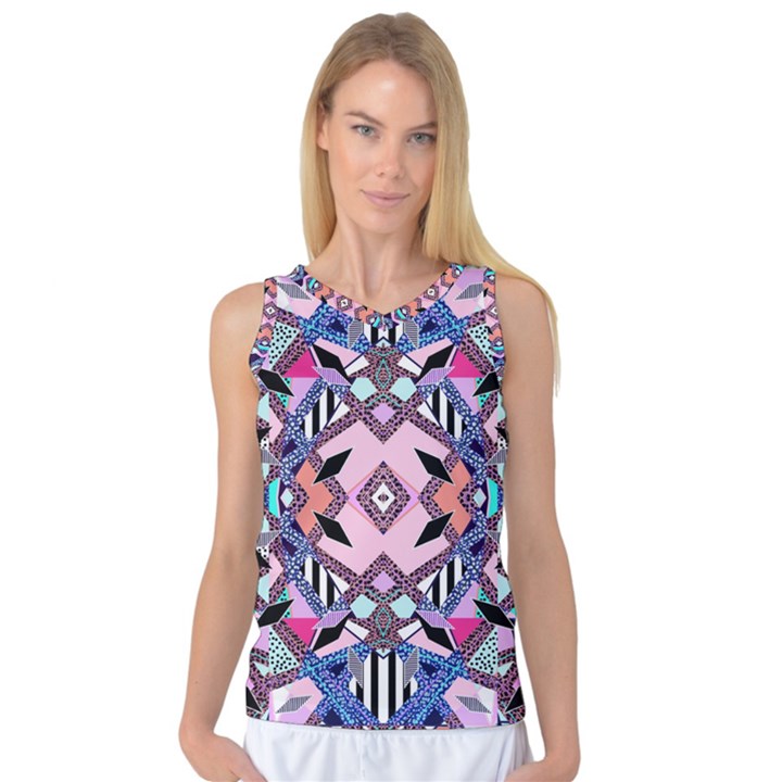 Marble Texture Print Fashion Style Patternbank Vasare Nar Abstract Trend Style Geometric Women s Basketball Tank Top