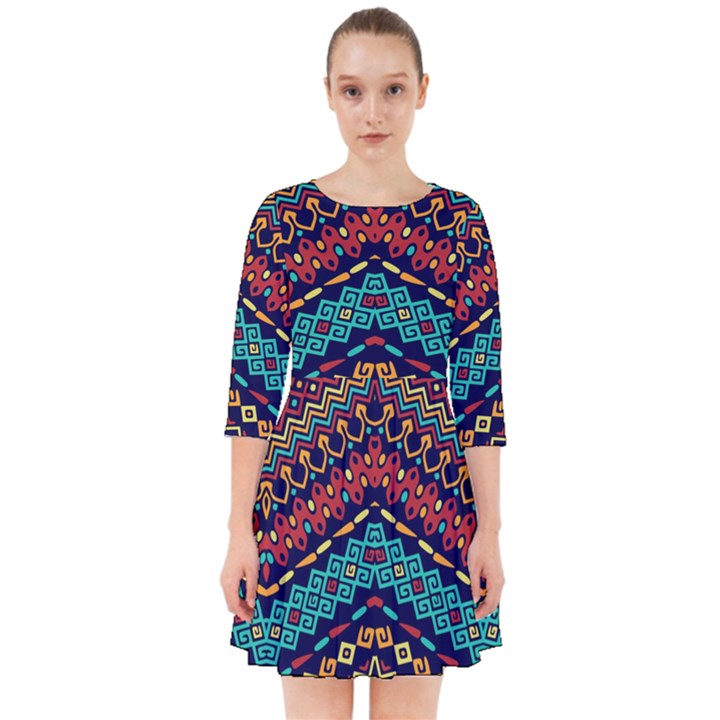 Ethnic  Smock Dress