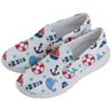 Seamless Pattern Nautical Icons Cartoon Style Women s Lightweight Slip Ons View2