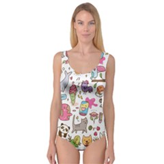 Set Kawaii Doodles Princess Tank Leotard  by Vaneshart