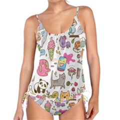 Set Kawaii Doodles Tankini Set by Vaneshart