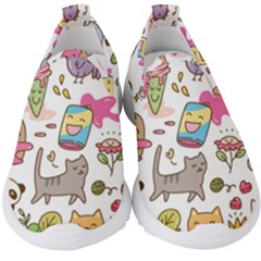 Set Kawaii Doodles Kids  Slip On Sneakers by Vaneshart