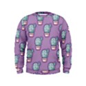 Seamless Pattern Patches Cactus Pots Plants Kids  Sweatshirt View1