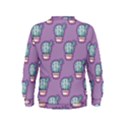 Seamless Pattern Patches Cactus Pots Plants Kids  Sweatshirt View2