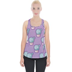 Seamless Pattern Patches Cactus Pots Plants Piece Up Tank Top by Vaneshart