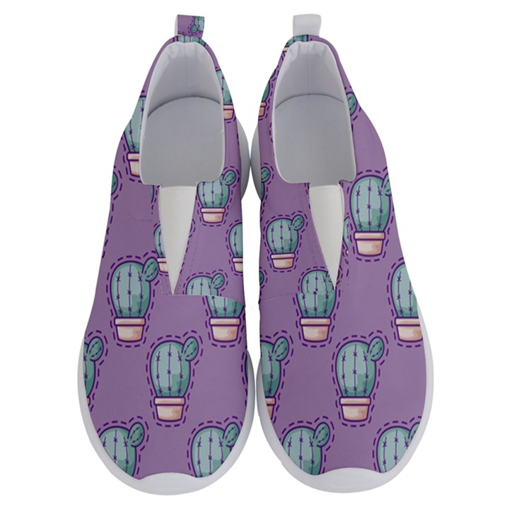 Seamless Pattern Patches Cactus Pots Plants No Lace Lightweight Shoes