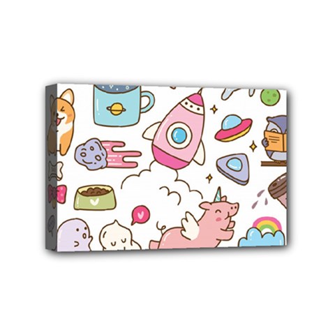 Set Kawaii Doodles Mini Canvas 6  X 4  (stretched) by Vaneshart