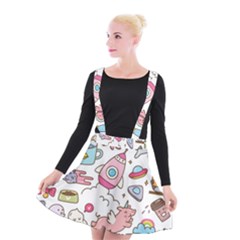 Set Kawaii Doodles Suspender Skater Skirt by Vaneshart