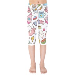 Set Kawaii Doodles Kids  Capri Leggings  by Vaneshart