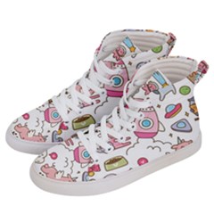 Set Kawaii Doodles Men s Hi-top Skate Sneakers by Vaneshart