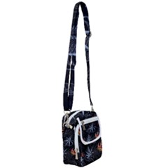 Exotic Flower Leaves Seamless Pattern Shoulder Strap Belt Bag by Vaneshart