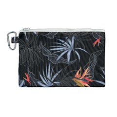 Exotic Flower Leaves Seamless Pattern Canvas Cosmetic Bag (large) by Vaneshart