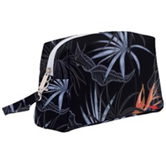 Exotic Flower Leaves Seamless Pattern Wristlet Pouch Bag (large) by Vaneshart