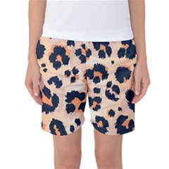 Leopard Pattern Funny Drawing Seamless Pattern Women s Basketball Shorts by Vaneshart