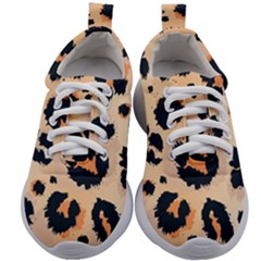 Leopard Pattern Funny Drawing Seamless Pattern Kids Athletic Shoes by Vaneshart